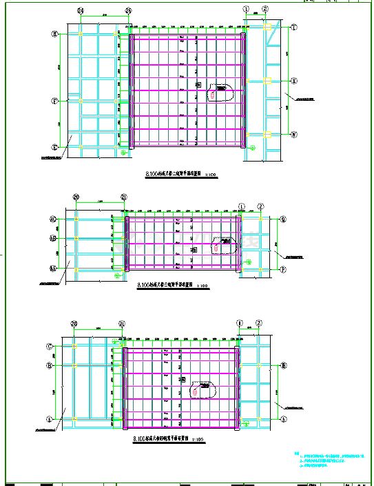 艺术楼天桥钢连廊结构设计施工图纸-图二