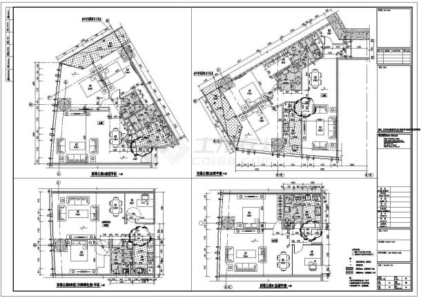 【江苏省】大型现代风格国际商业广场建筑施工图-图一