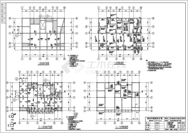 某地区六层底框结构结构设计施工图-图一