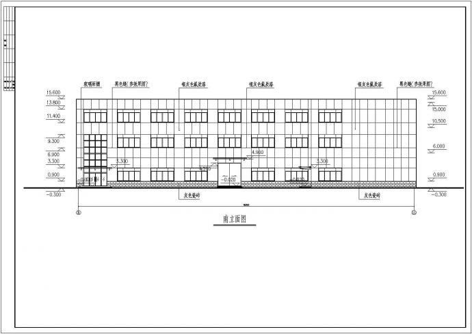 某三层钢结构厂房建筑设计结构施工图_图1