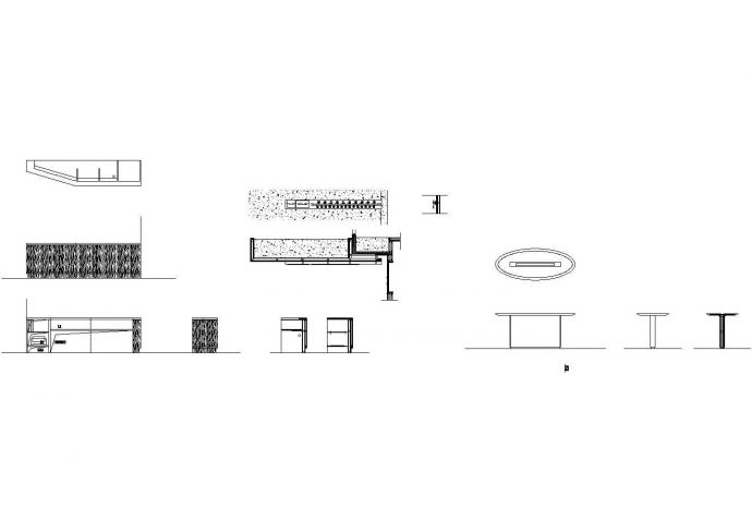 香港卫视装饰施工建筑设计cad图，共三张_图1