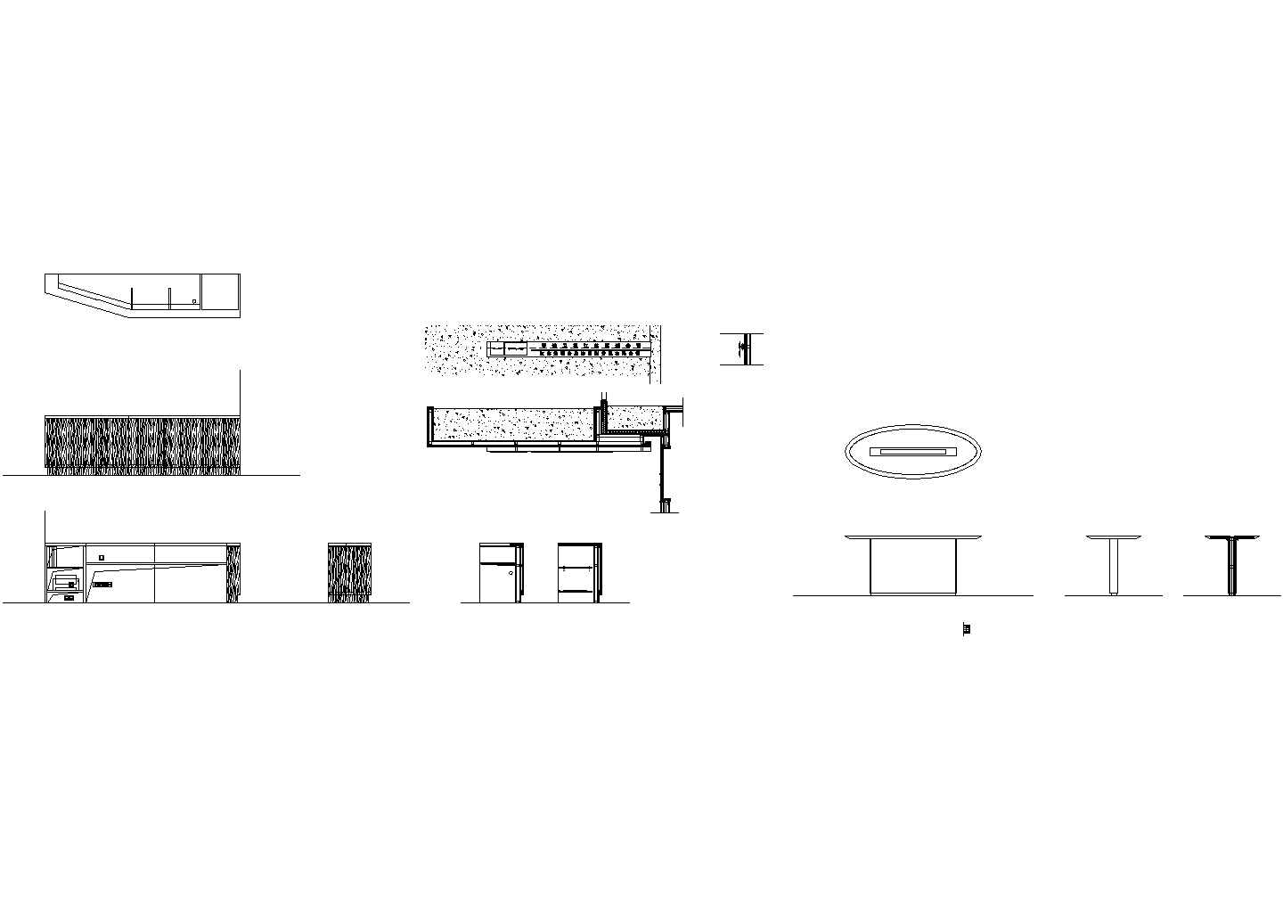 香港卫视装饰施工建筑设计cad图，共三张