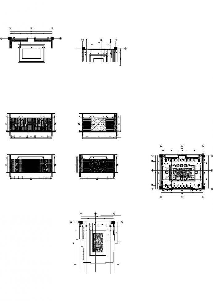 浏河镇财税局办公三层施工建筑设计cad图,共三张_图1
