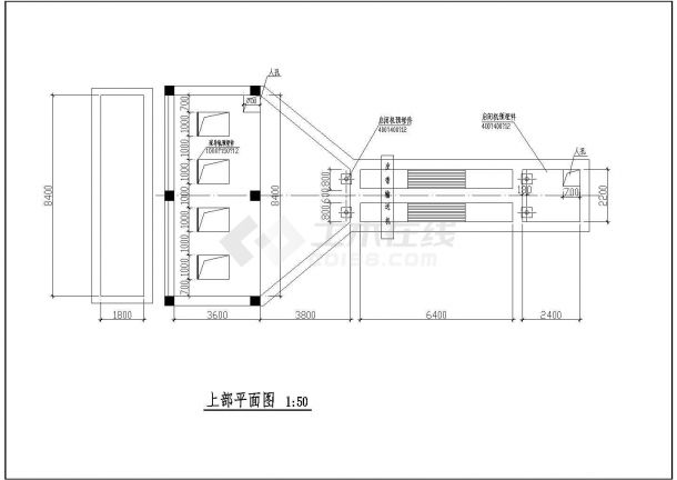 蚌埠市区污水处理中途管线泵站建筑施工图-图一