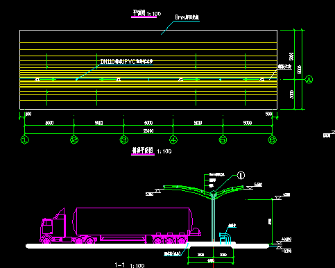LNG装车车辅助用房施工CAD图纸