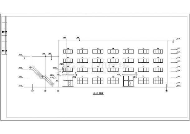 银川某企业2层压缩机厂房建筑施工图-图二