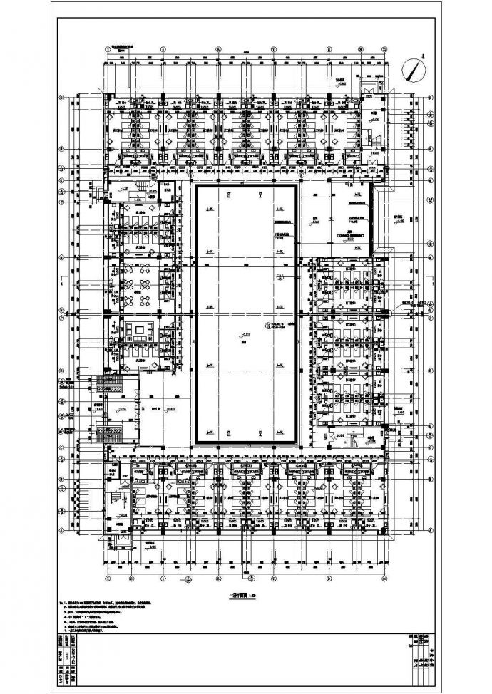 【福建】六层徽派风格员工宿舍建筑施工图（含效果图）_图1
