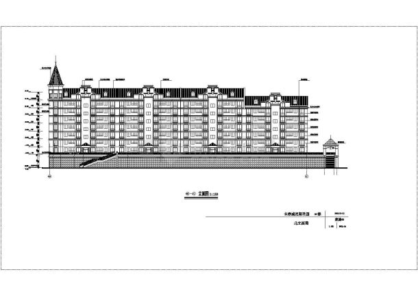 长春某小区七层框剪结构住宅楼建筑施工图-图一