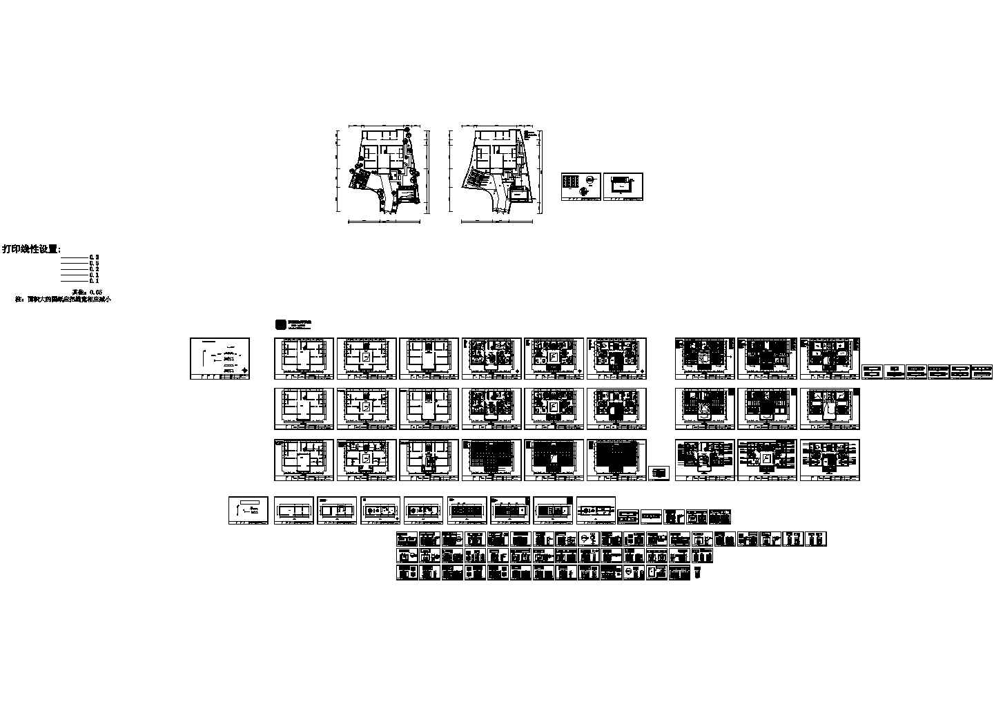 某田园风格别墅装修设计cad施工图