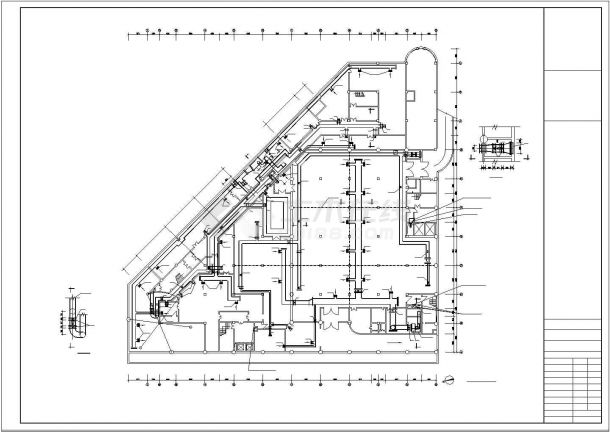 商业广场建筑防排烟系统设计施工图-图一