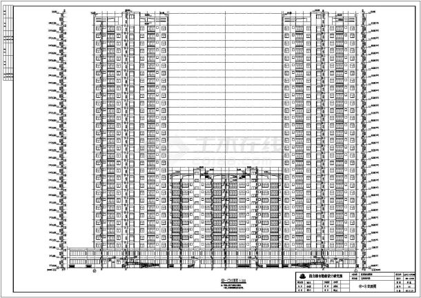 陕西省西安市高层框架剪力墙结构住宅楼建筑设计施工图-图二