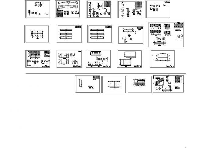 双层厂房建筑施工设计cad图，共19张_图1