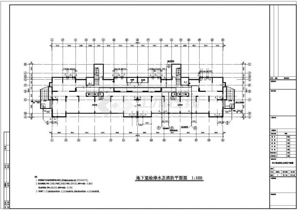 某地十六层小高层给排水设计施工图-图一