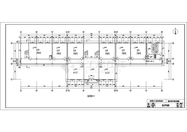郑州某中学五层框架结构综合实验楼建筑图（毕业设计）-图二
