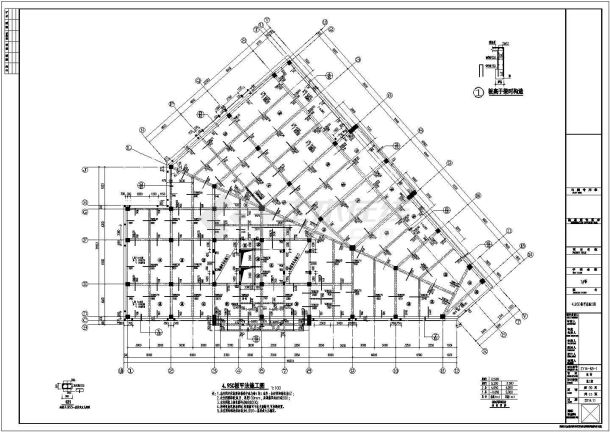 两层框架结构商铺结构施工图（含建筑图）-图二