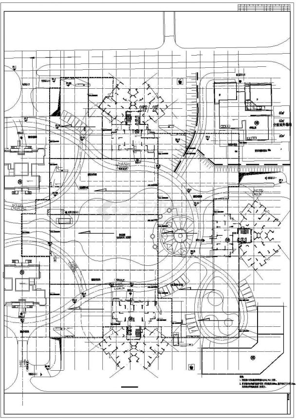 某三层框架结构地下车库建筑设计方案-图二