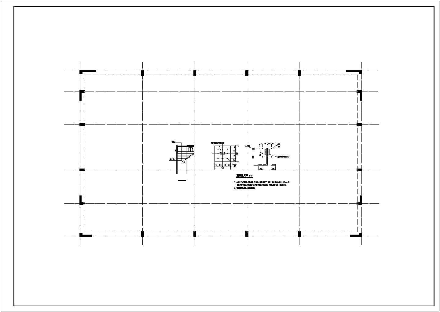 山东学校篮球馆钢结构屋顶网架结构施工图