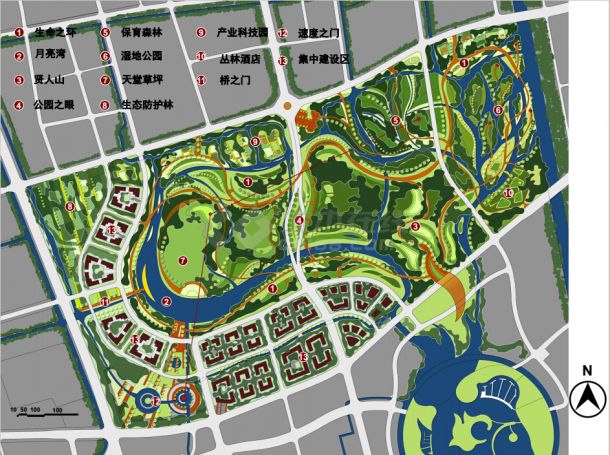 奉贤南桥新城中央绿地概念规划方案设计（pdf格式）-图一