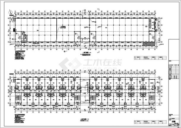 某六层框架结构宿舍楼建筑设计施工图-图一