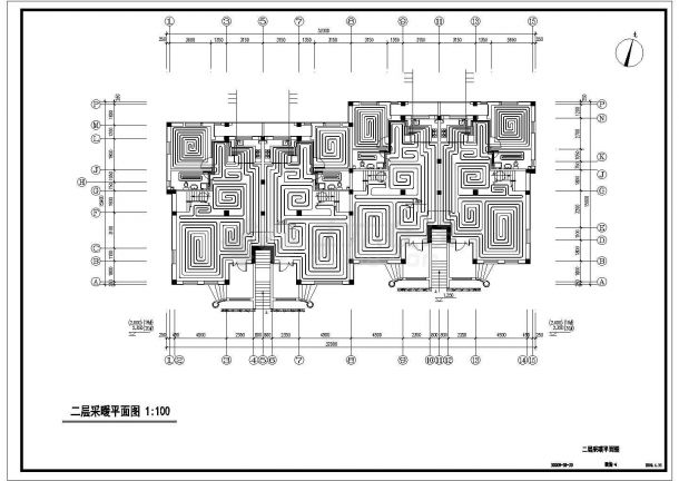 【大连】某拼叠别墅地暖设计施工图-图二