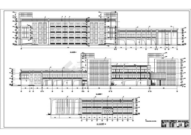 某学校四层综合教学楼建筑设计施工图-图一