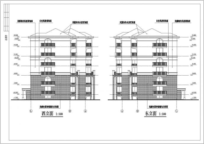 某地六层异形柱框架结构住宅楼建筑结构全套图纸_图1