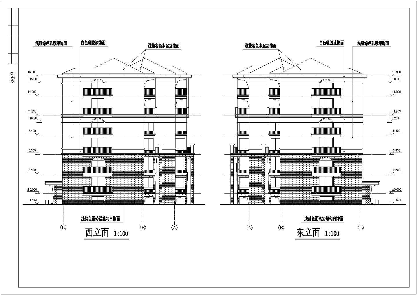 某地六层异形柱框架结构住宅楼建筑结构全套图纸