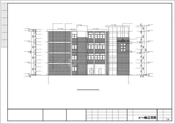 四层框架结构第十四中学公寓建筑结构施工图-图二