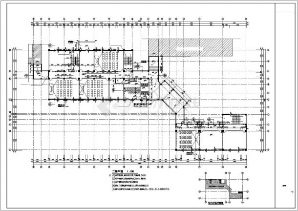 【江苏】6层现代风格中学教学楼建筑施工图-图二