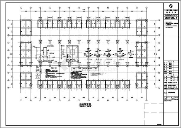 淄博某公司砖混交易市场结构施工图-图一