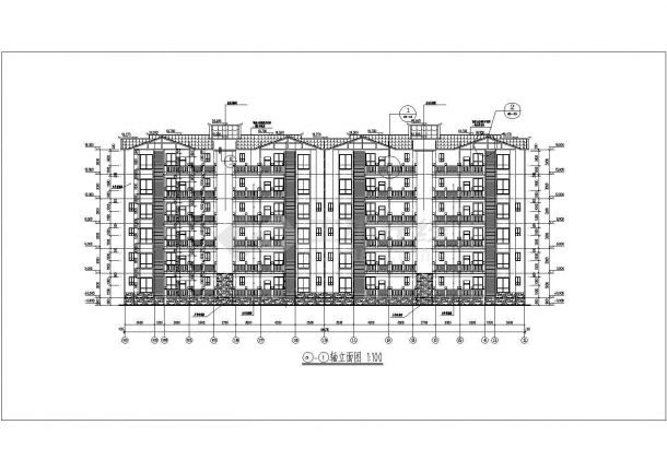 重庆6层混合结构住宅建筑设计施工图-图二
