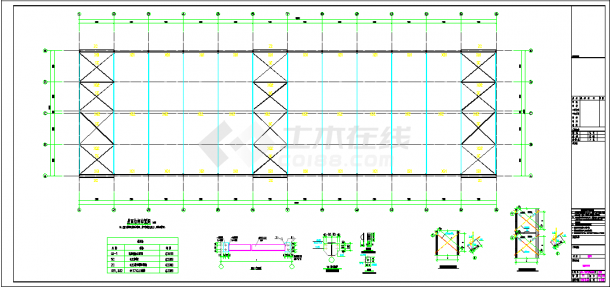 26米跨门式刚架钢结构厂房结构施工图-图二