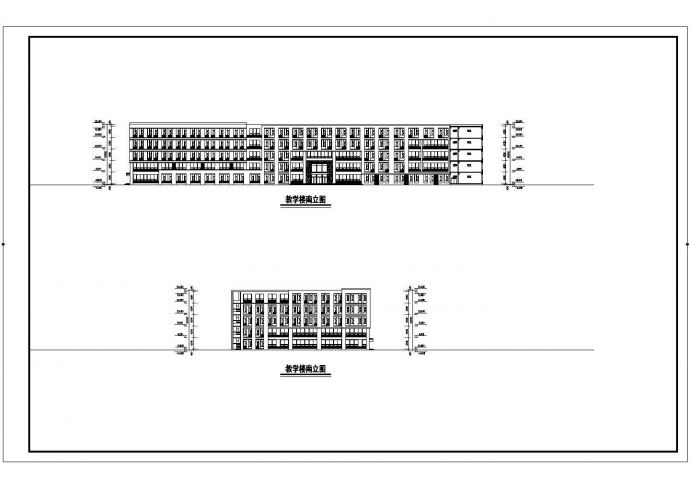 某地5层框架结构36班小学教学楼建筑设计方案图_图1
