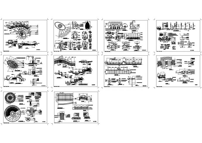 太阳广场景观施工cad图全套_图1