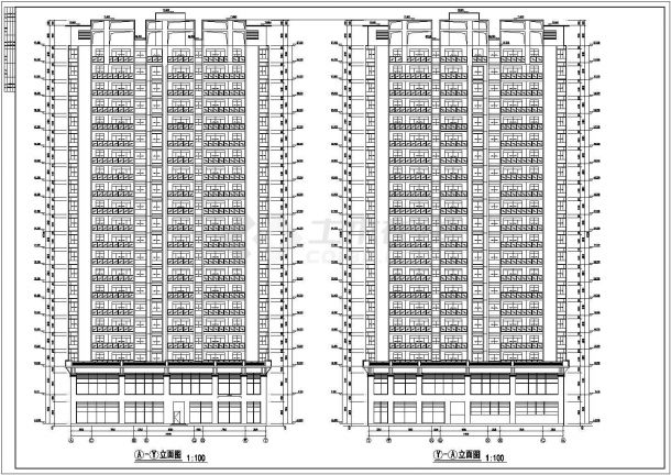 某地21层居民住宅楼建筑施工图纸-图二