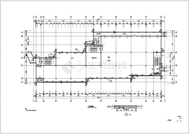 某地3层框架徽派商业建筑设计施工图-图二