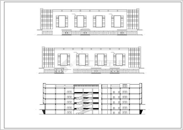 【山东】4层现代风格商业广场全专业设计施工图-图二