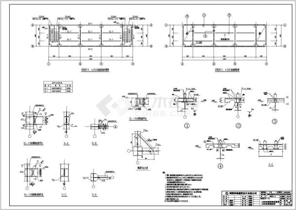 某市机械电子有限公司厂房车间结构设计图纸-图二