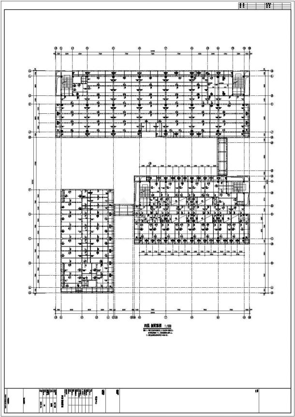 【江苏】地上五层框架结构办公楼结构设计施工图-图一