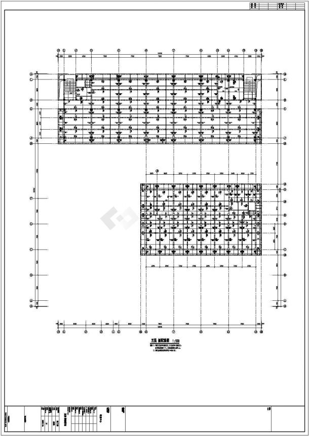 【江苏】地上五层框架结构办公楼结构设计施工图-图二