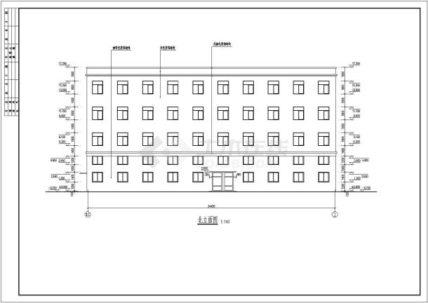 某四层框架结构办公楼建筑结构施工图全套-图二