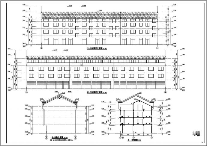 某地砖混结构三层半廉租房建筑、结构施工图_图1