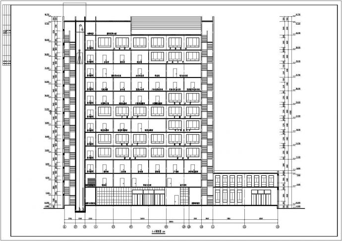 某地12层框剪结构办公楼建筑设计方案图_图1