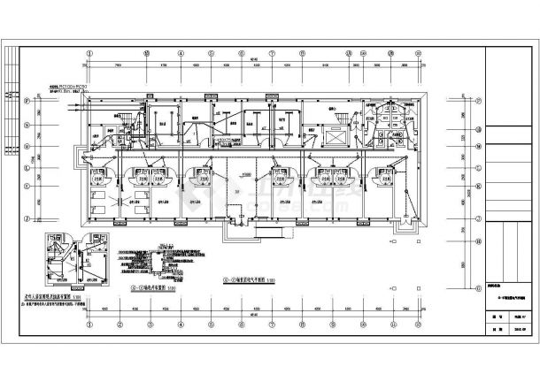 某地上三层局部四层老年养护院电气设计施工图纸-图一