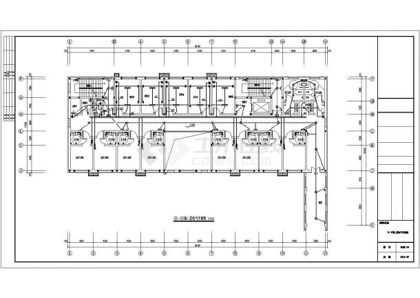 某地上三层局部四层老年养护院电气设计施工图纸-图二