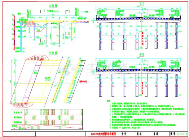 3-13m预应力混凝土后张法简支T梁桥设计套图（53张）-图一