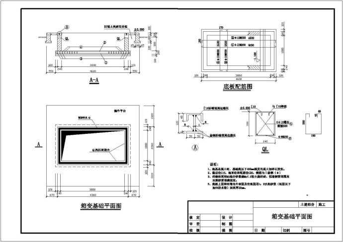 箱变（基础与接地）平面图设计_图1