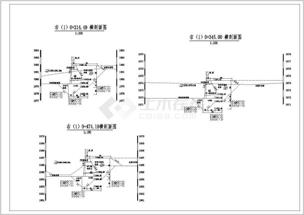 【重庆】某城镇防洪提防断面设计图纸-图二