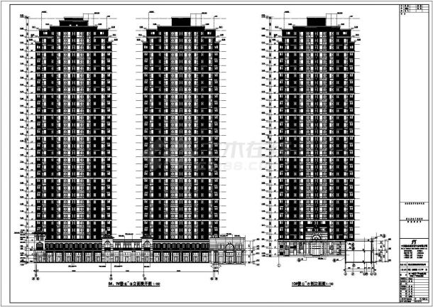 某地32层框剪结构住宅楼部分建筑施工图-图一