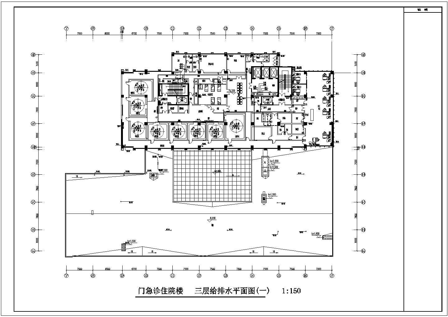 【重庆】一类高层医院建筑给排水消防施工图